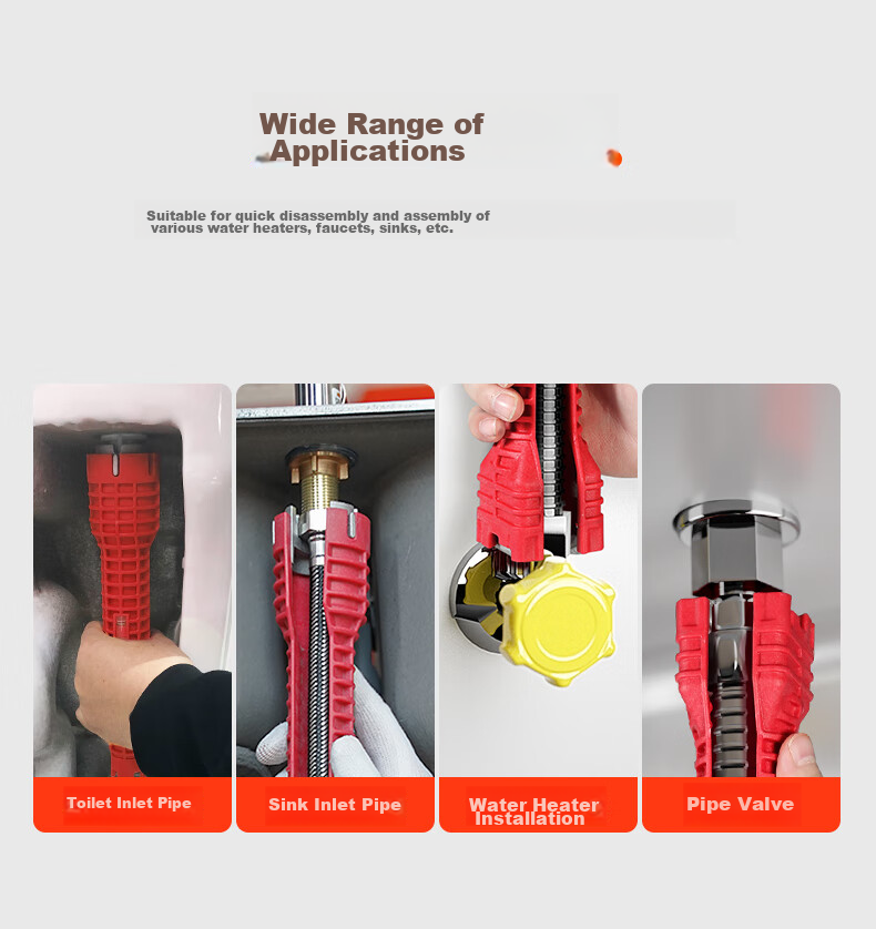 DELIXI Sink Wrench, Bathroom-Specific Twenty-Four-In Multifunctional Faucet And Pipe Loosening Tool, Installation Tool 4