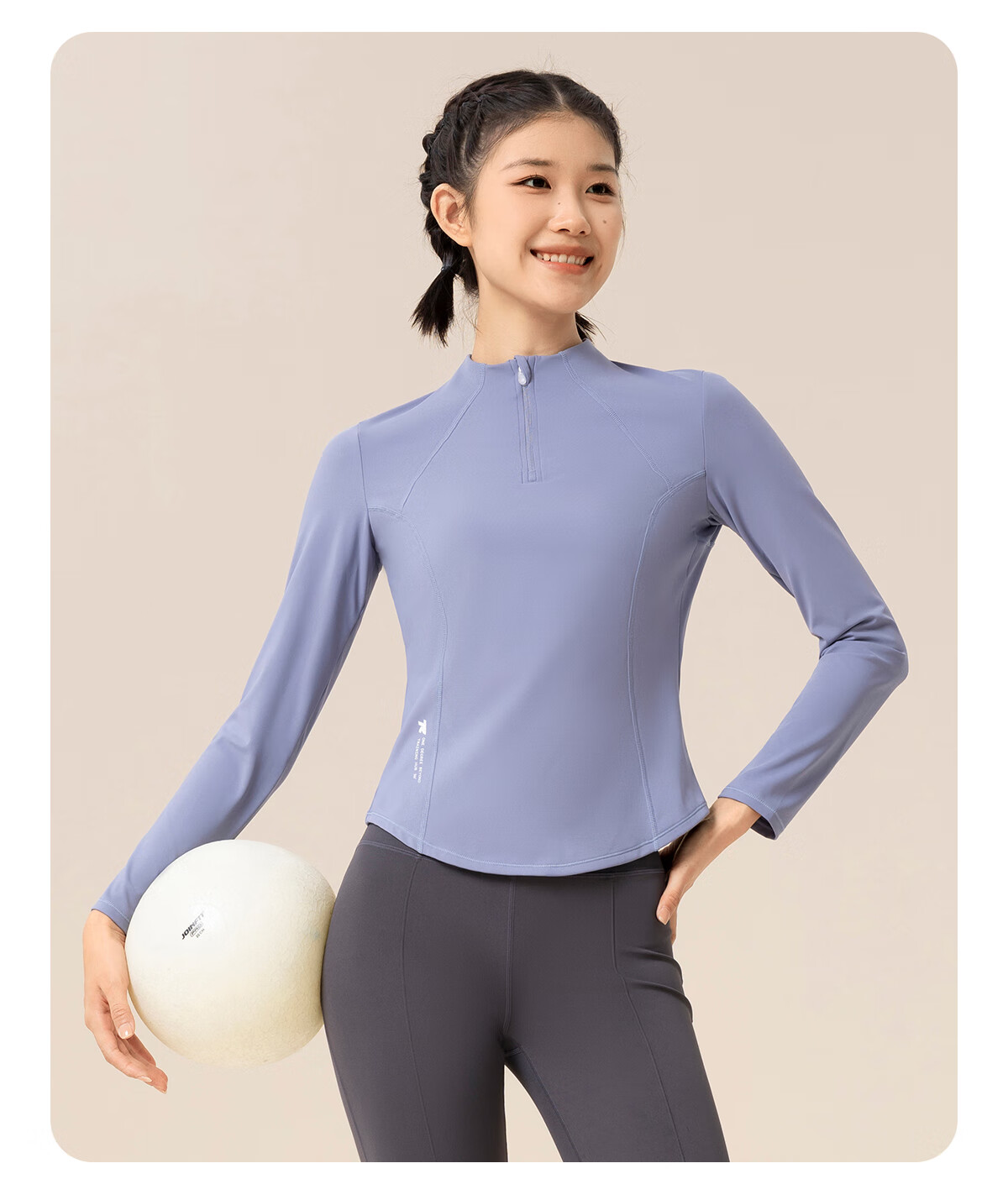 361° Women's Long-Sleeve Sports Top, Half-Open Yoga Wear, Spring And Autumn Running Training Suit, Slim-Fit Yoga Fitness Clothing 22