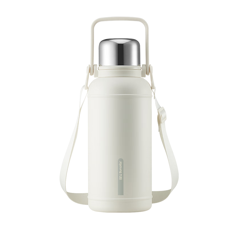 Joyoung Insulated Mug, 316L Stainless Steel, Large Capacity, for Men And Women, Outdoor Sports Portable Water Bottle, Tea Cup, Wide-Body Cup, 1.6L, White