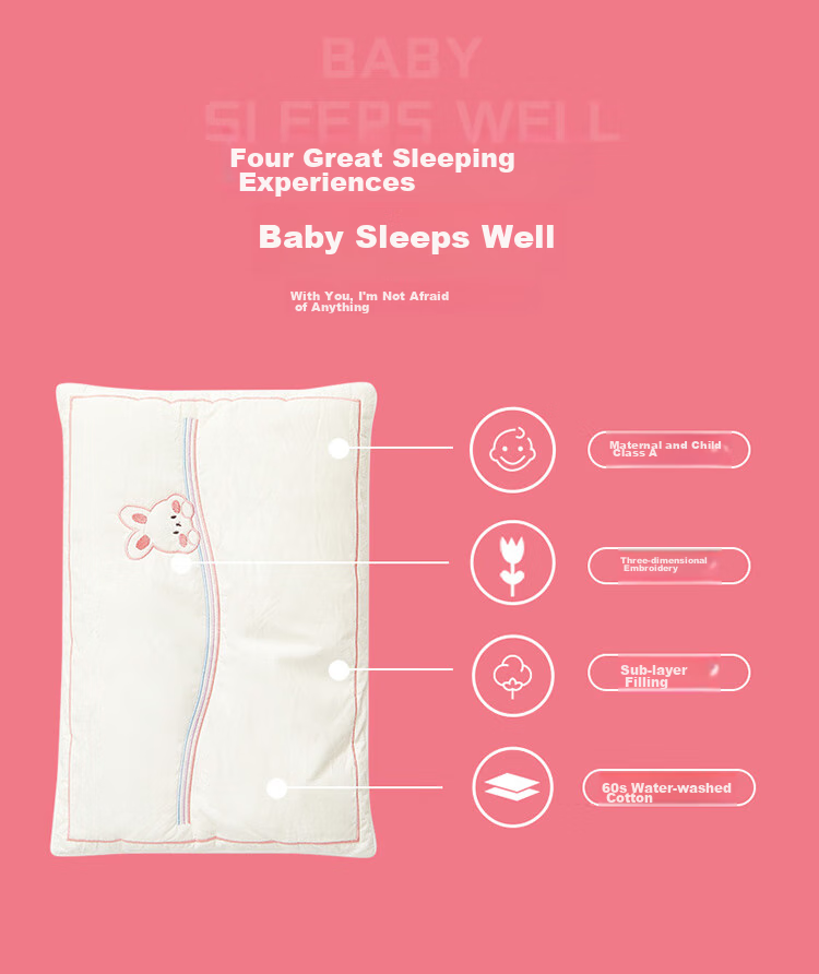 Dohia Silk Pillow, 60-Count Pure Cotton Grade A Washable Infant And Toddler Kindergarten Pillow Core, Single Pack, 50*35cm 2