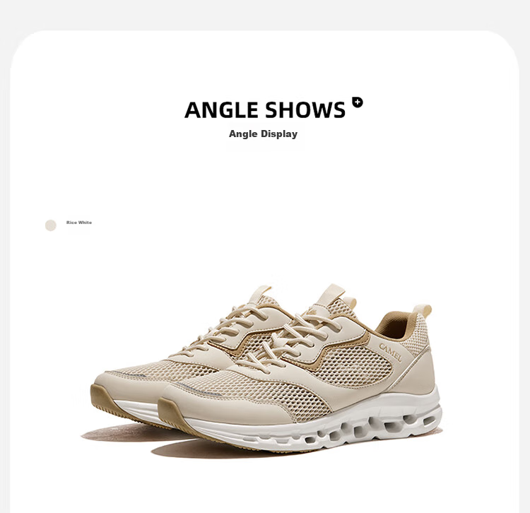 CAMEL Perforated Shoes, Summer Mesh Breathable Casual Shoes, Non-Slip Hollow Hiking Sneakers for Men And Wome 12
