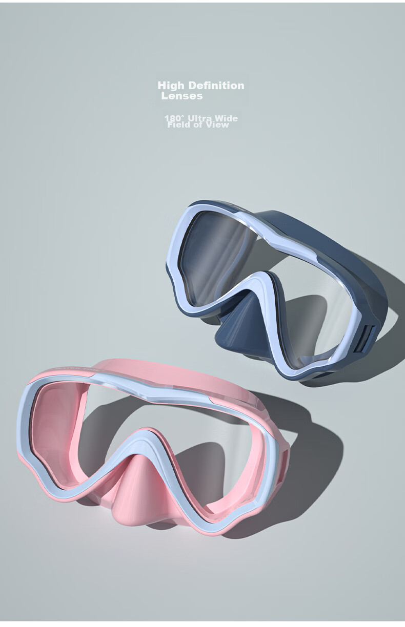 WATERTIME / Shuichuan Children's Diving Mask, Snorkeling Three Treasures, Kids' Face Mask, Swimming Goggles, Underwater Swimming Glasses, Magic Pink 3