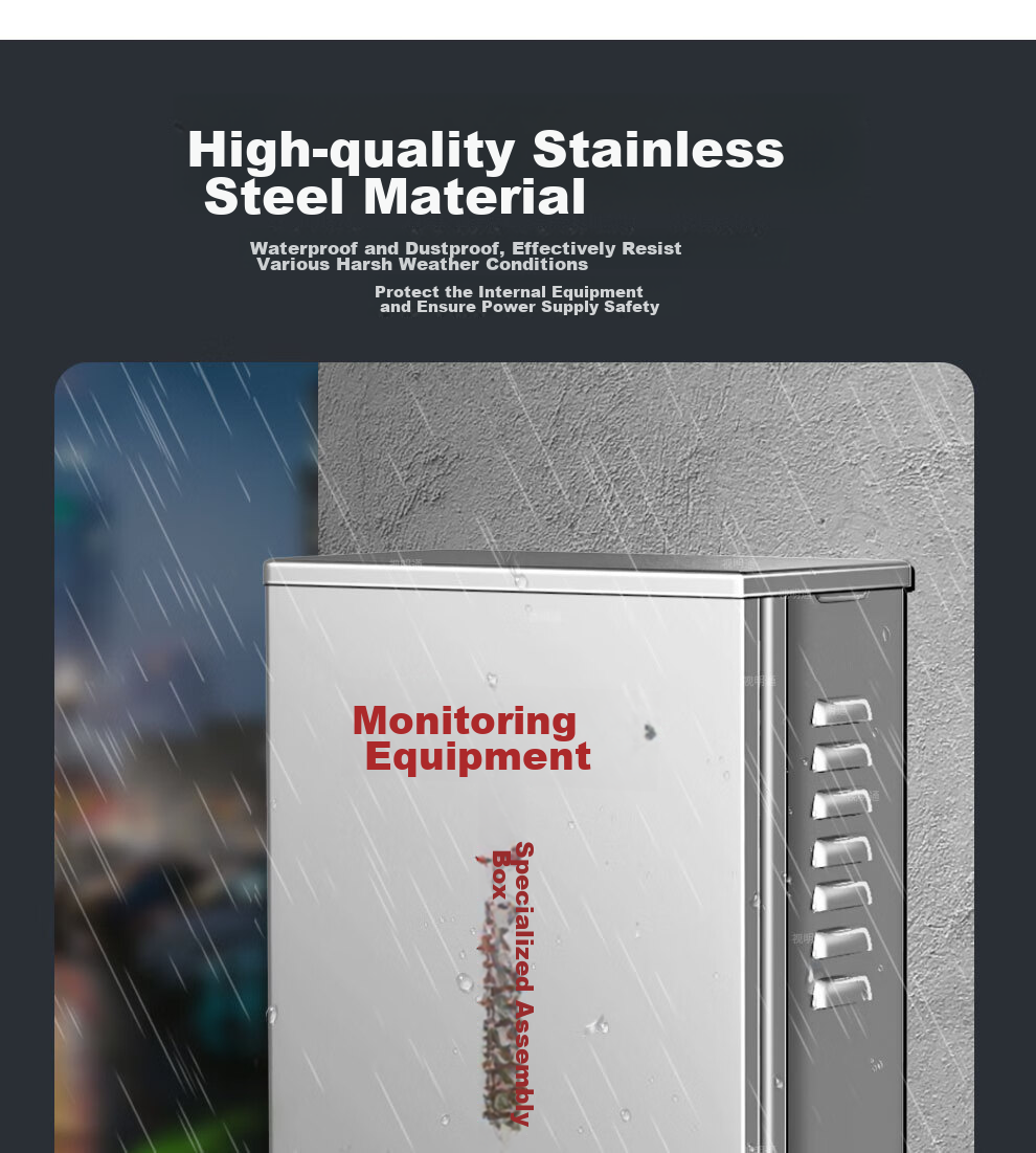 COMPCCTV Stainless Steel Waterproof Box, Outdoor Power Distribution Box, Outdoor Rainproof Equipment Case, 180*135*65 7