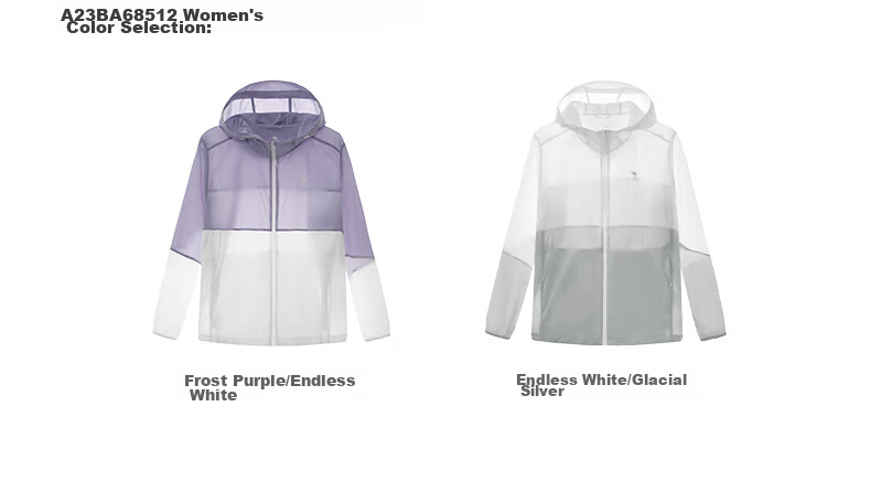 CAMEL Spring And Summer Sun Protection Clothing, Couple's Breathable UV-Resistant Sun Protection Jacket, 68512 Frost Purple Colorless White, Women's Size S 8