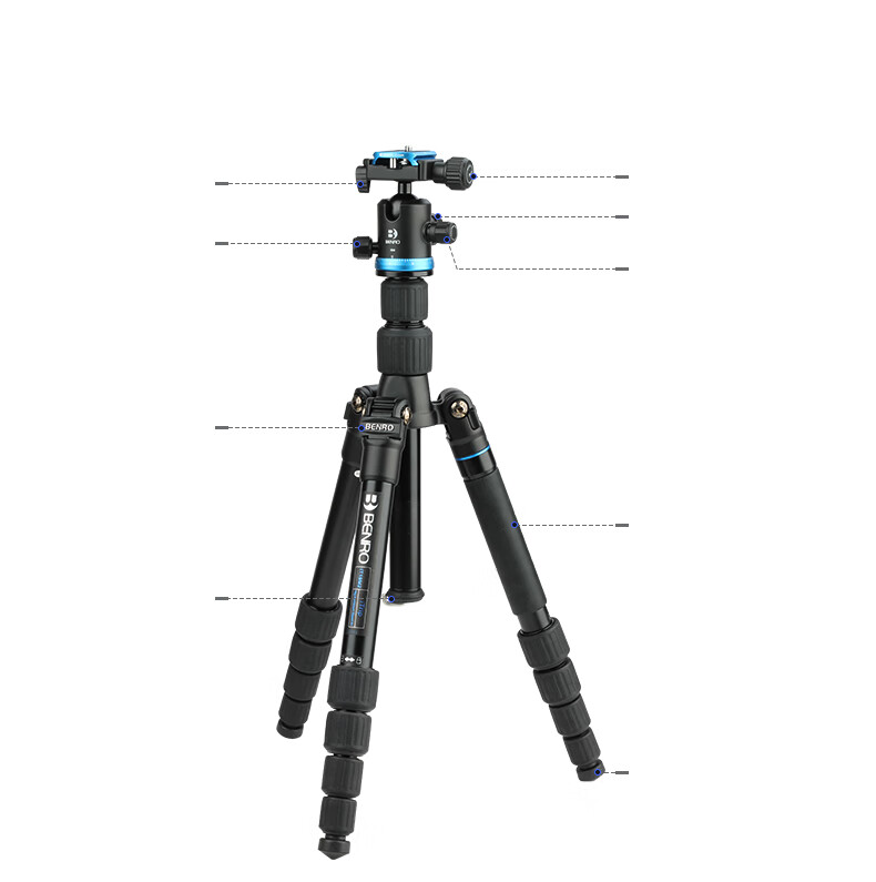 Benro Tripod IF28C+ DSLR Tripod Head Canon Nikon Camera Super Strong Carbon Fiber Foldable Convertible Monopod 4