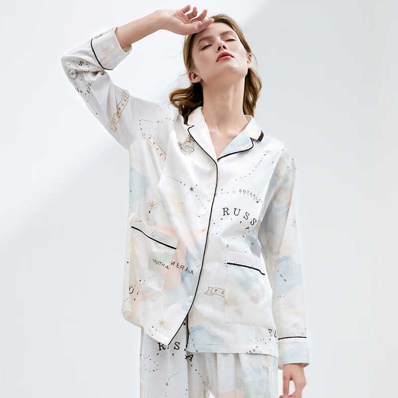 EMXEE Spring Summer Hypoallergenic Breathable Pure Cotton Maternity Nursing Pajamas Postpartum Maternity Homewear Set L