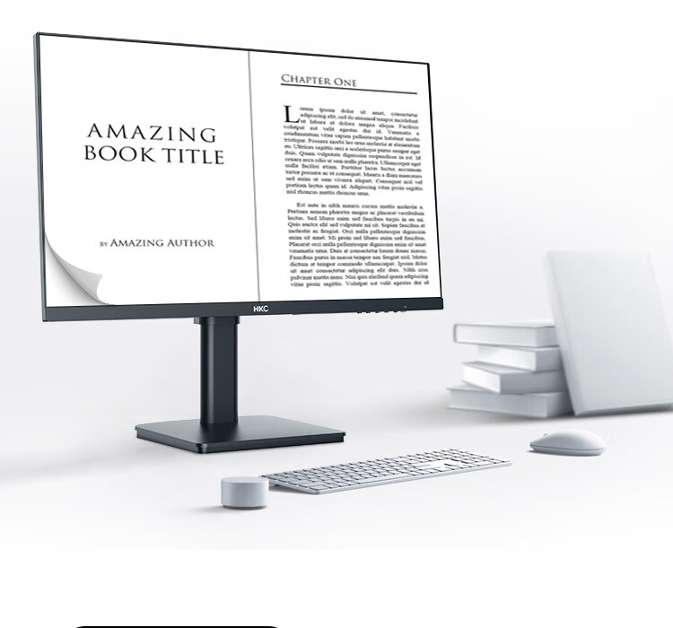 HKC 27-Inch 4K Ultra HD IPS Screen HDR400 Hardware Low Blue Light 95% P3 Wide Color Gamut 1.07 Billion Colors E-Book Design Office Rotatable Height-Adjustable Monitor T2752U 16