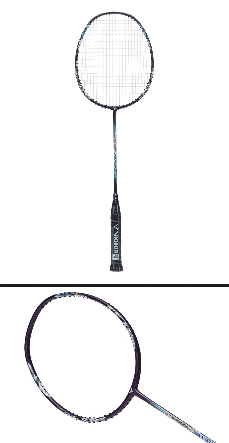 VICTOR Badminton Racket TK-M134 Gatling Single Racket, Black 4U, Pre-Strung, 26 Lbs 7