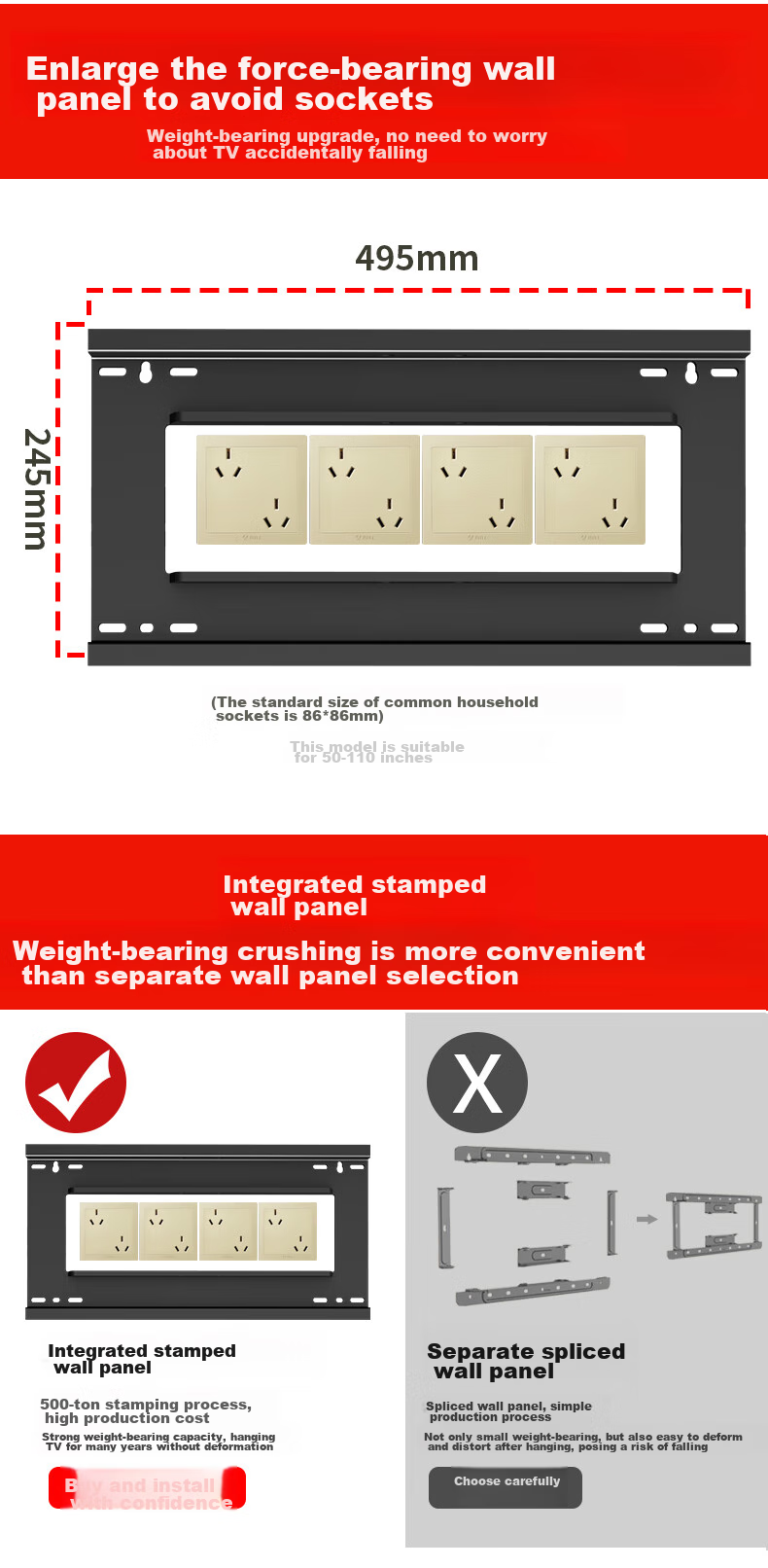 Jianleji 90-Degree Rotating TV Wall Mount, Left And Right Swivel 180°, Vertical Wall Folding Push-Pull Extended Bracket, Universal for 43/55/65/75 Inches, Precision Hinge 11