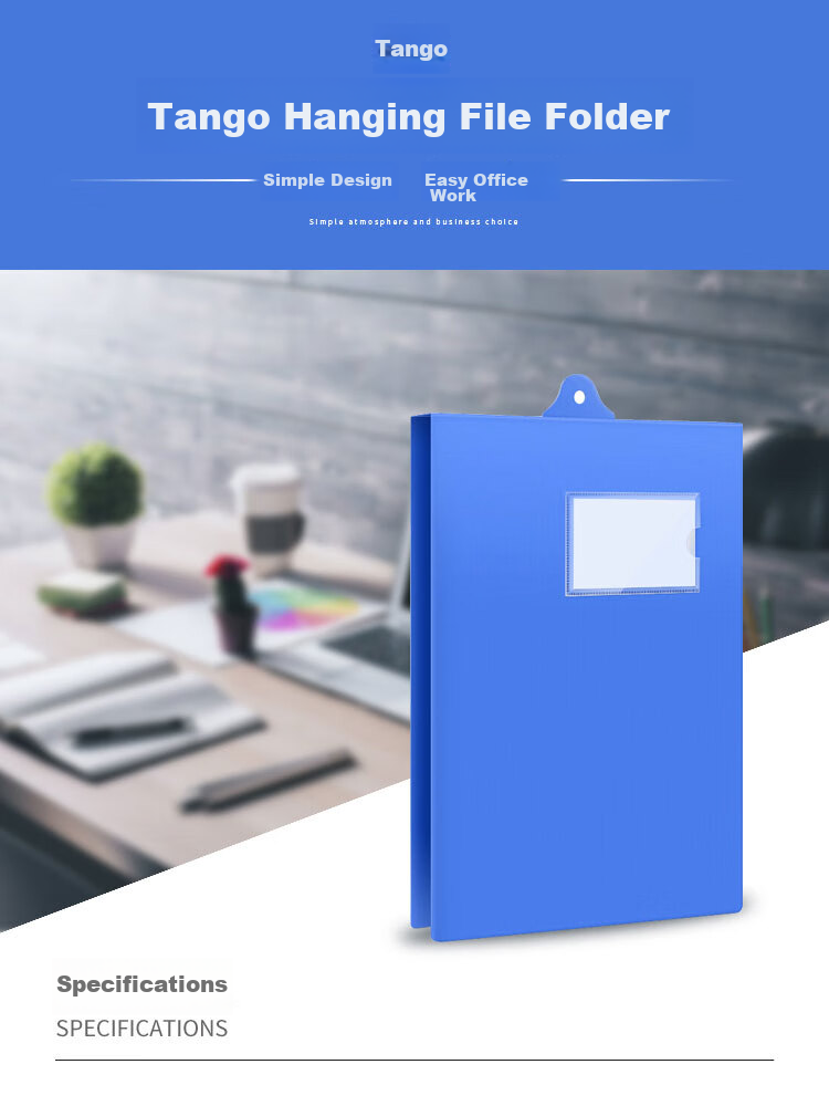 TANGO A4 Hanging File Folder, Vertical Design, Metal Single Strong Clip, Document Organizer, Attendance Sign-In Daily Record Folder, File Storage 1