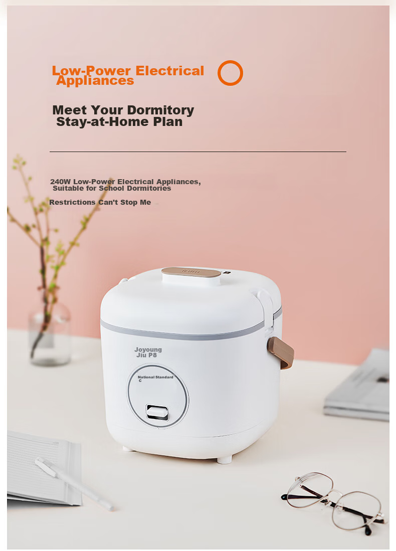 Joyoung [0 Coating] Rice Cooker, 1.6L Capacity for 1-2 People, Non-Coated, 5A Certified, Three-Stage Micro-Pressure Braising Technology, 316 Stainless Steel Inner Pot, 16N8 11