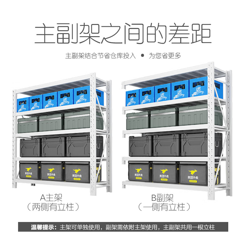 施尔福加厚240kg/层中型仓储货架仓库库房置物架家用储物架200*50*200cm