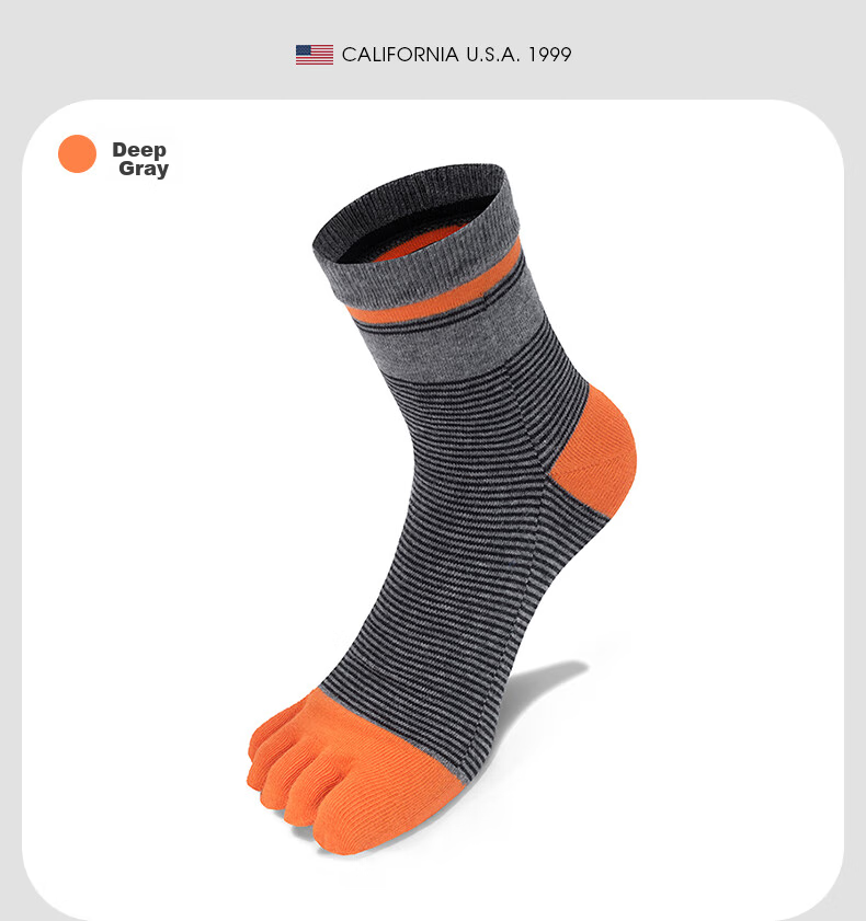 TFO Competition-Grade Five-Toe Outdoor Socks, Non-Slip Wear-Resistant Hiking And Mountaineering Socks Sports Socks 2202418 Men's Bright Blue 14