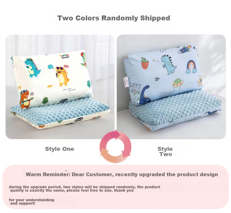 9I9 Children's Pillow, Pure Cotton Pillowcase, Kindergarten Bean Pillow, Removable And Washable, Baby Double-Sided Pillow, A92 Dinosaur, 50cm 3