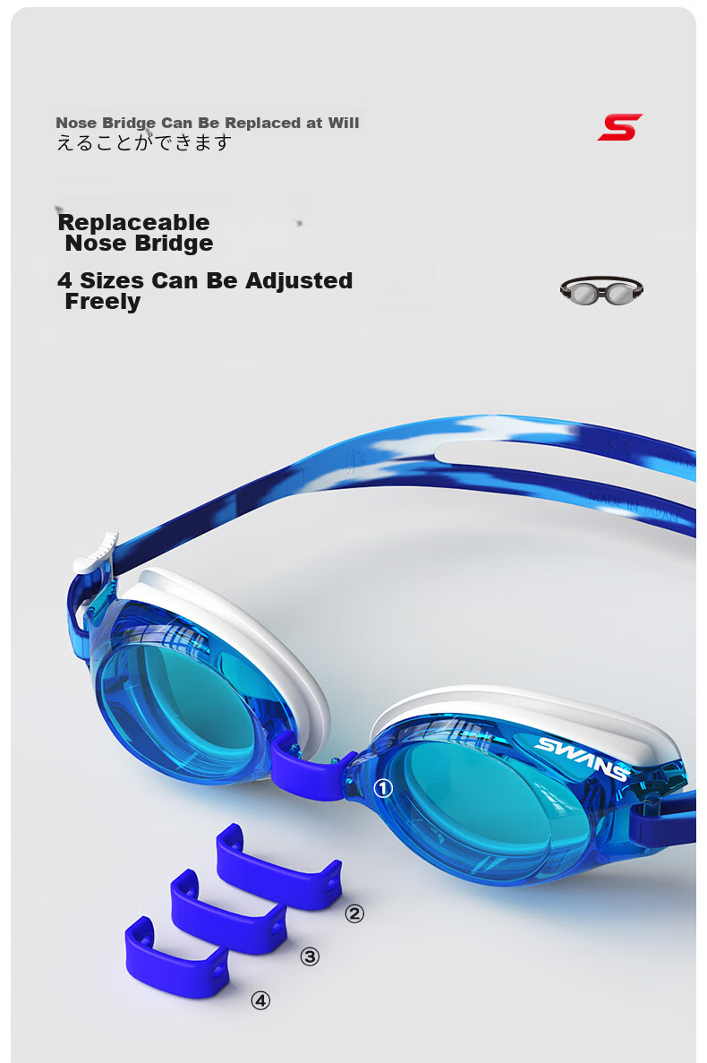 SWANS Children's Swimming Goggles, Imported from Japan, Waterproof And Anti-Fog for Boys And Girls, High-Definition for Older Kids, Diving Swimming Glasses, Pink-Purple Gradient 6