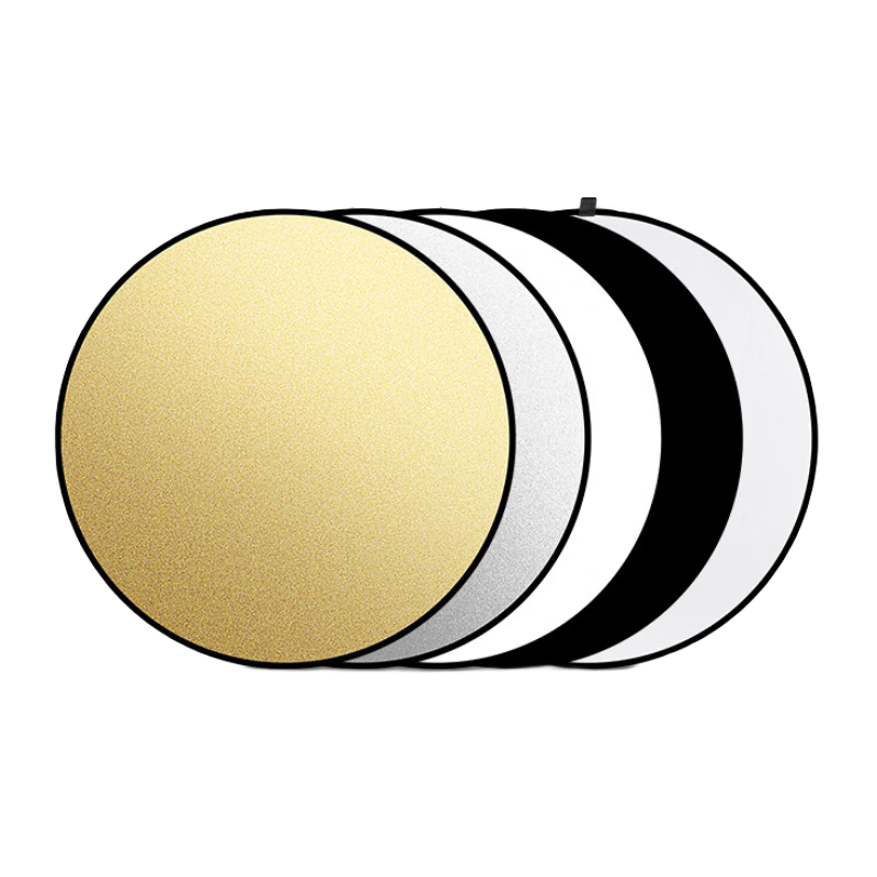 Beiyang 80CM Two-In Reflector Photography Studio Foldable Fill Light Board Portable Outdoor Photography Softbox Gold Silver Black White Equipment Light-Blocking Diffusion Board Shooting Prop