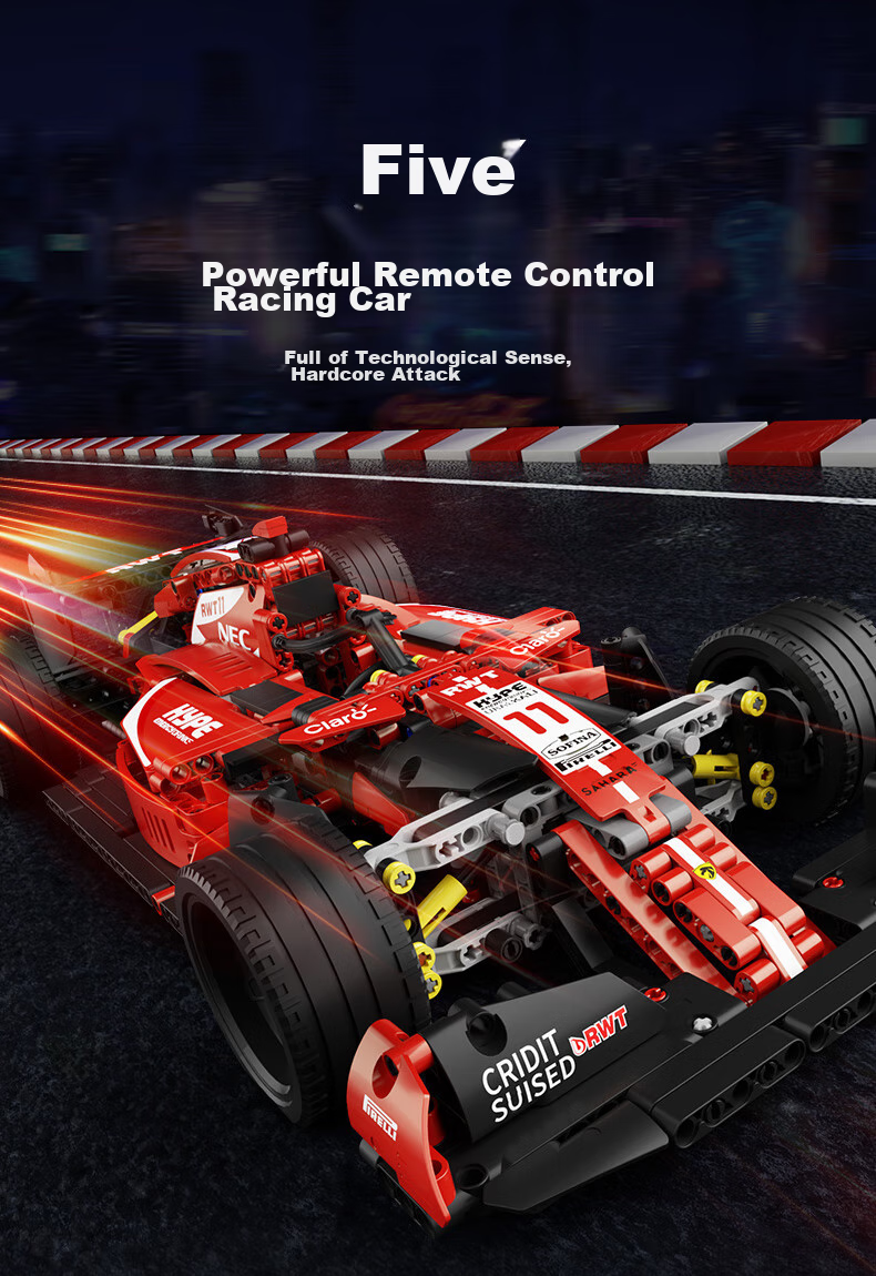 Lianhe Chuangxiang Compatible with Lego Ferrari F1 Race Car Building Blocks, Toy Car for Boys Aged 8-12, Birthday Gift 6