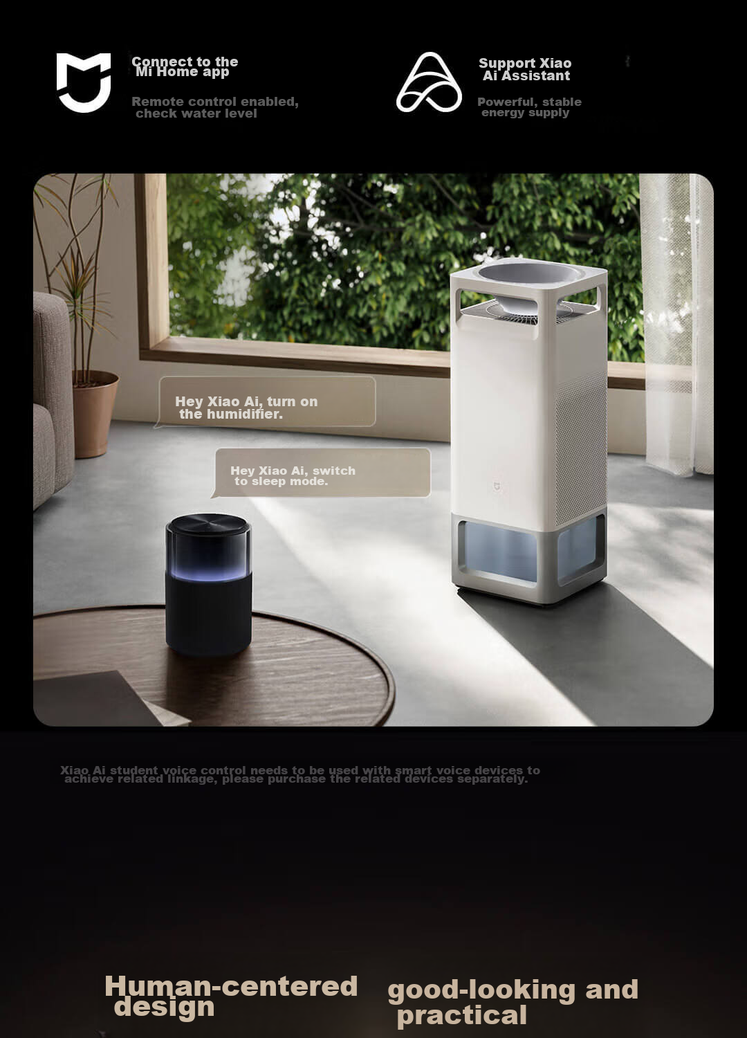 Mijia Xiaomi Baby-Friendly All-In Humidifier And Air Purifier 3Max, Antibacterial And Allergen Removal, Large Capacity Home Bedroom Humidifier Air Purifier Gift for Women's Moisturizing 18