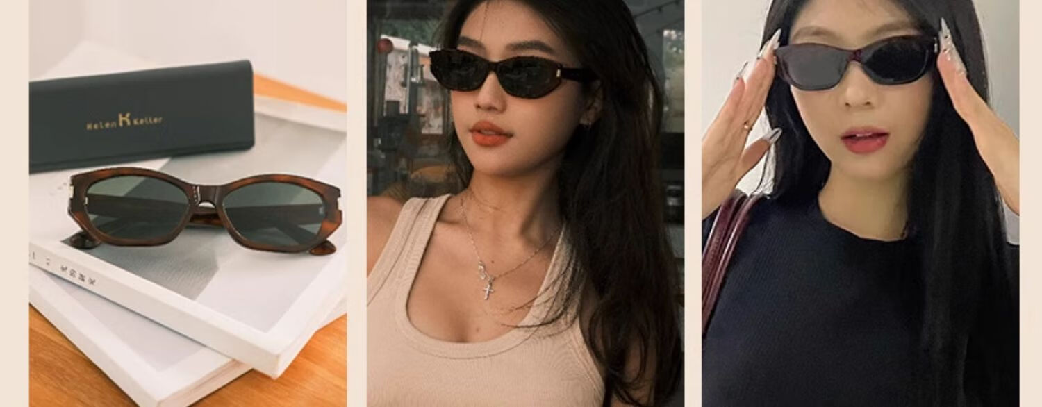 HELEN KELLER Sunglasses for Men And Women, New Style UV Protection Polarized Sunglasses for Driving, Outdoor Sun Protection, High-End Cat-Eye Sunglasses 19