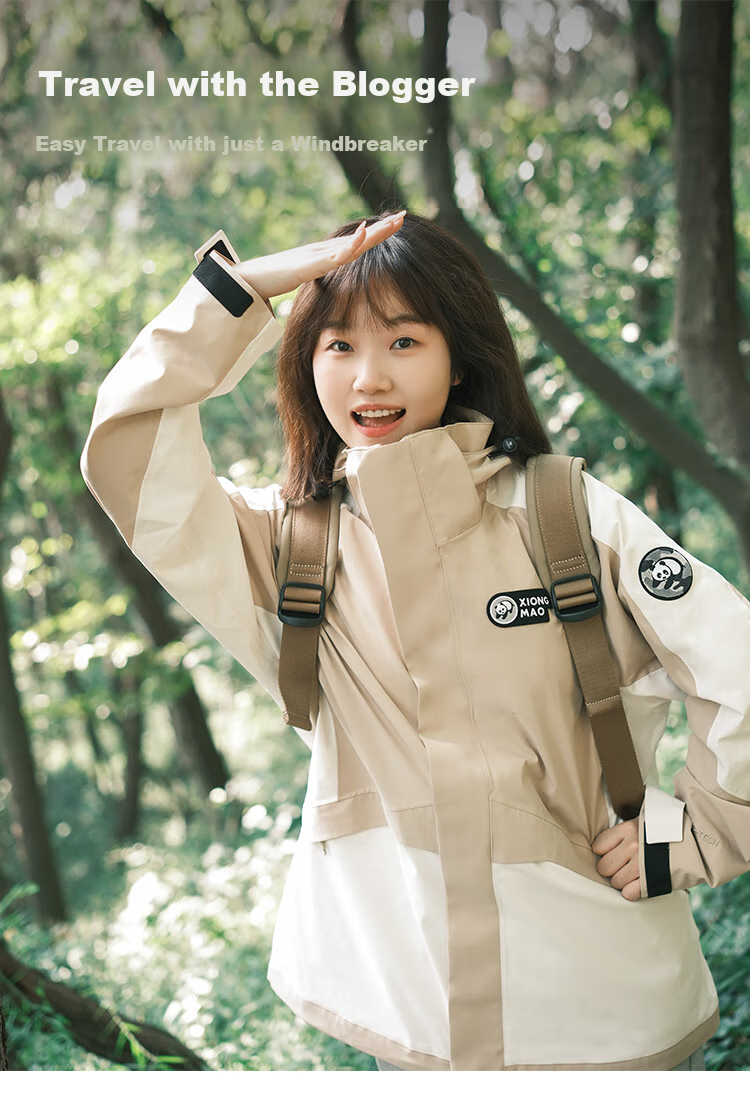 CAMEL Triple-Protection Windbreaker, Oil-Resistant And Waterproof, Three-In Mountaineering Jacket ATR036 Phantom Black, Men's And Women's Styles XS 1