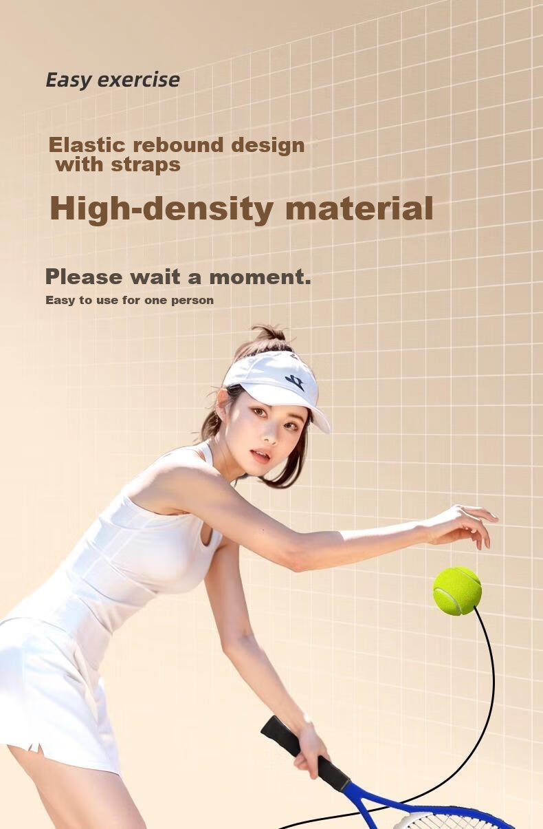 BOSHUJIAN Tennis Rebound Trainer for Parent-Child And Adult Use, Self-Playing Tennis Device, Adult Single Racket 4
