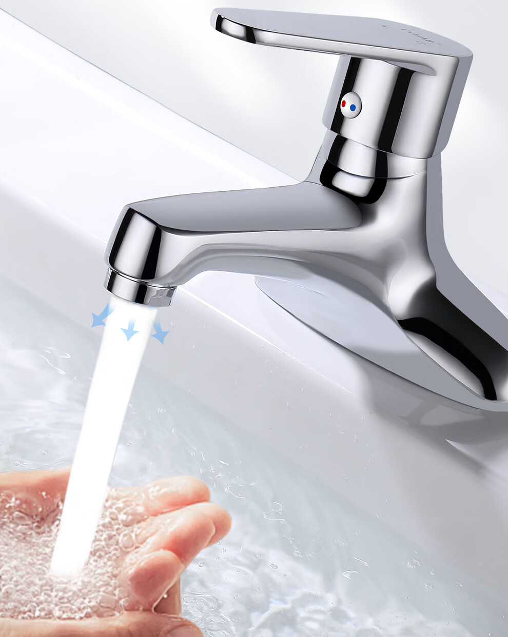 CVBAB Double-Hole Basin Faucet, All-Copper Body Hot And Cold Dual-Control Faucet, Bathroom Sink Faucet CV3011 9