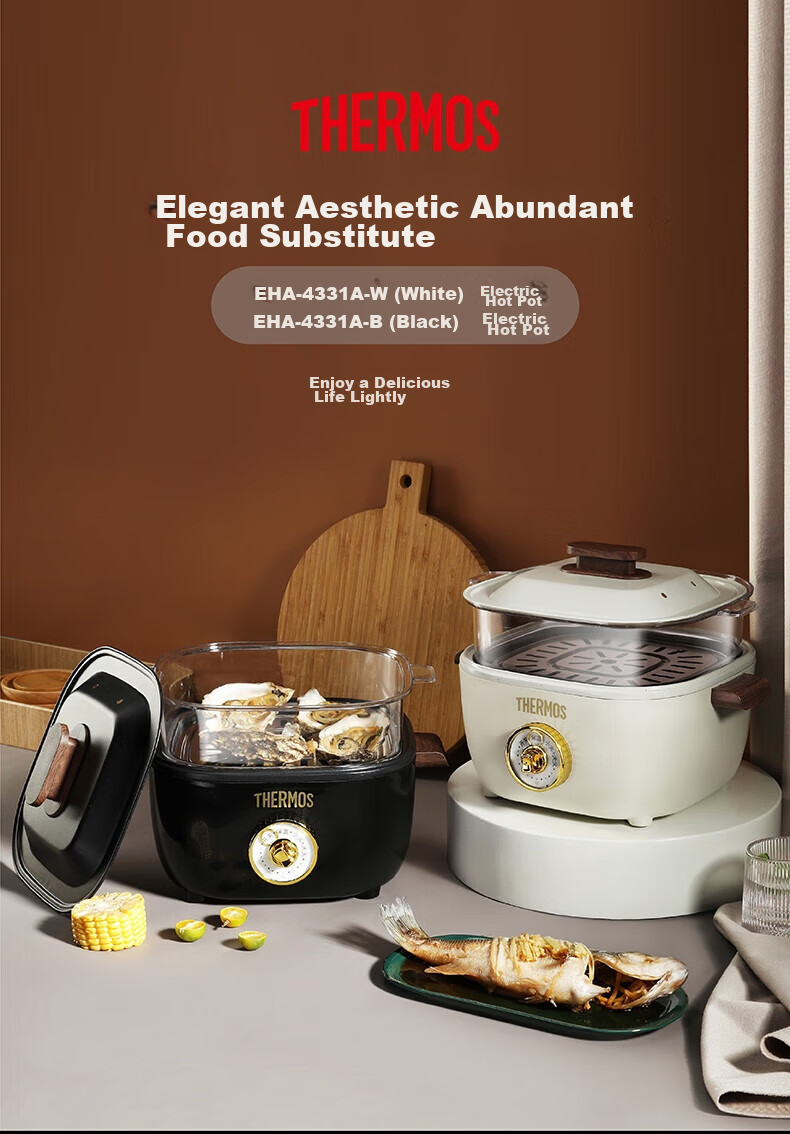 THERMOS Multifunctional Electric Hot Pot, Detachable Electric Hot Pot, 3L EHA-4331A 1