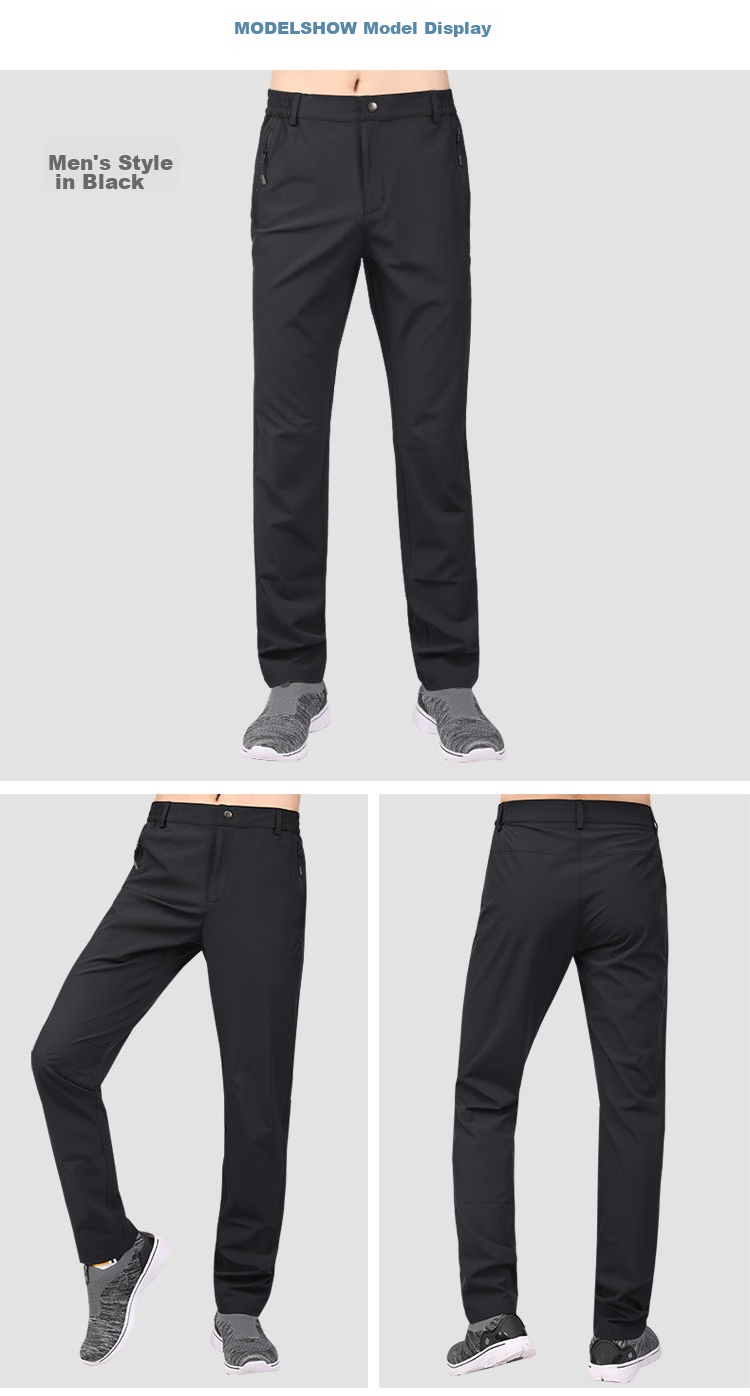 TECTOP Quick-Dry Pants Outdoor Stretch Breathable Fast-Drying Hiking Pants Men's Rock Gray 3XL 17