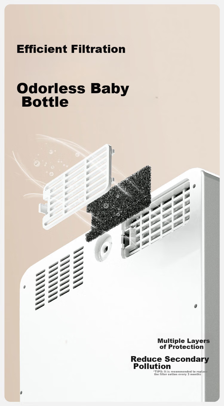 Boboduck Baby Bottle Sterilizer Cabinet UV Sterilization and Drying All-in-One Stainless Steel 24 LED Beads 6602PRO 18