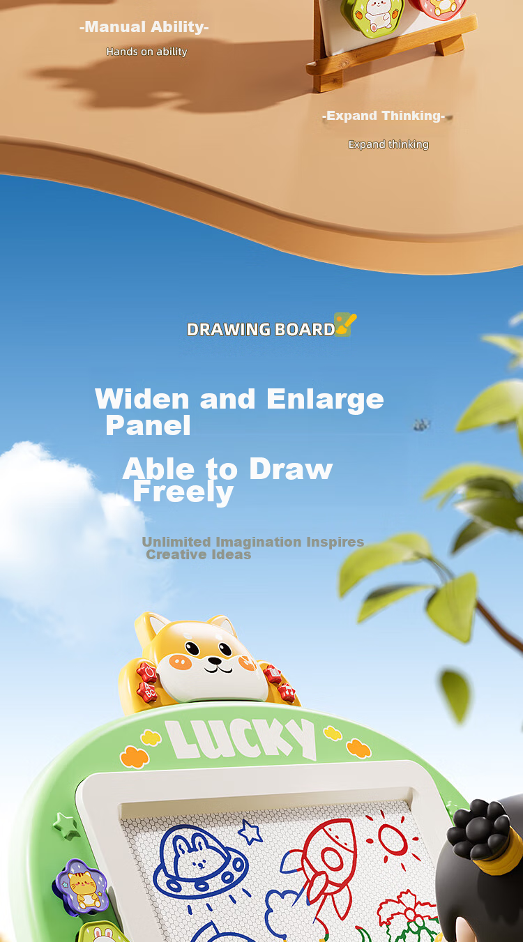 Miaobeile Children's Magnetic Drawing Board Toy, Home Use for Kids Aged 3-6, Magnetic Writing Pad, Doodle, Educational Toy, Baby Birthday Gift 3