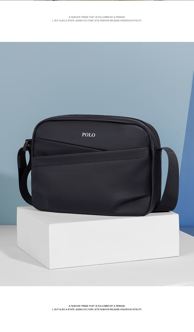 POLO Shoulder Bag, Men's Casual Crossbody Bag, Sports Satchel, Vertical Style IPad Bag for Men, Commuter Large Capacity Phone Bag 4