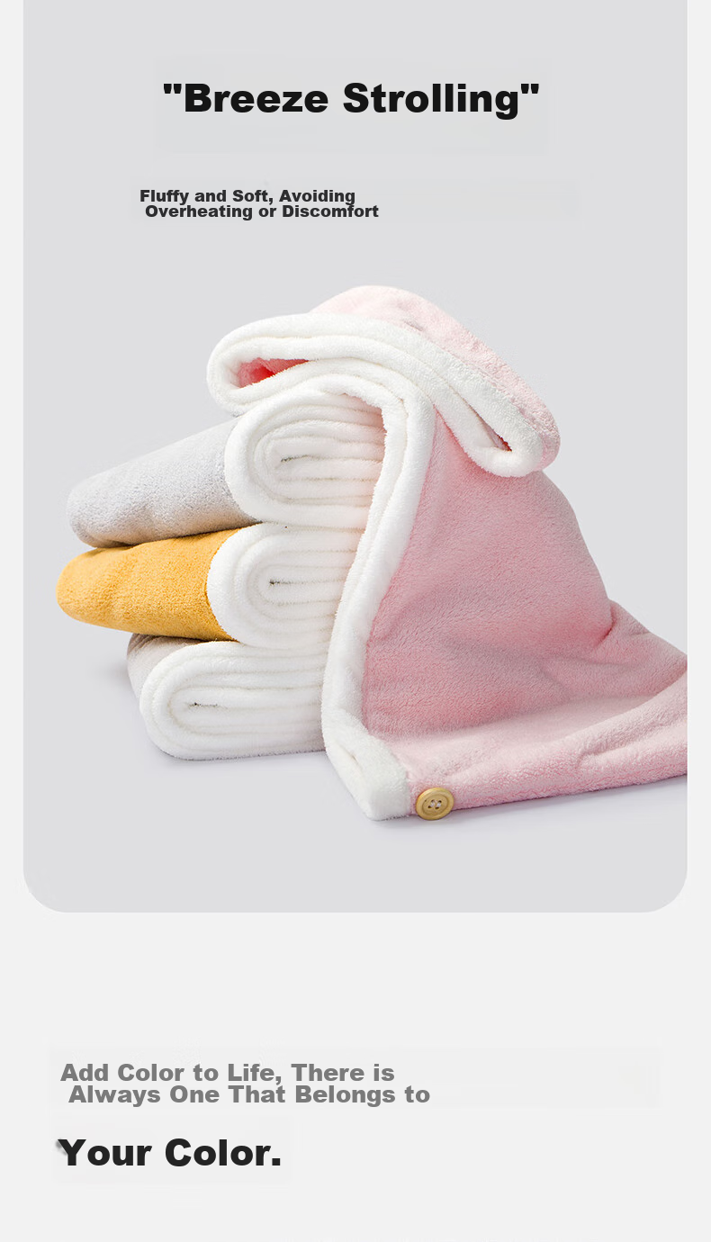 GGT Japanese Women's Hair Drying Cap, Absorbent Quick-Drying Shower Cap, Highly Effective Water Absorption, Thick Hair Towel for Adults, Yingruo 10