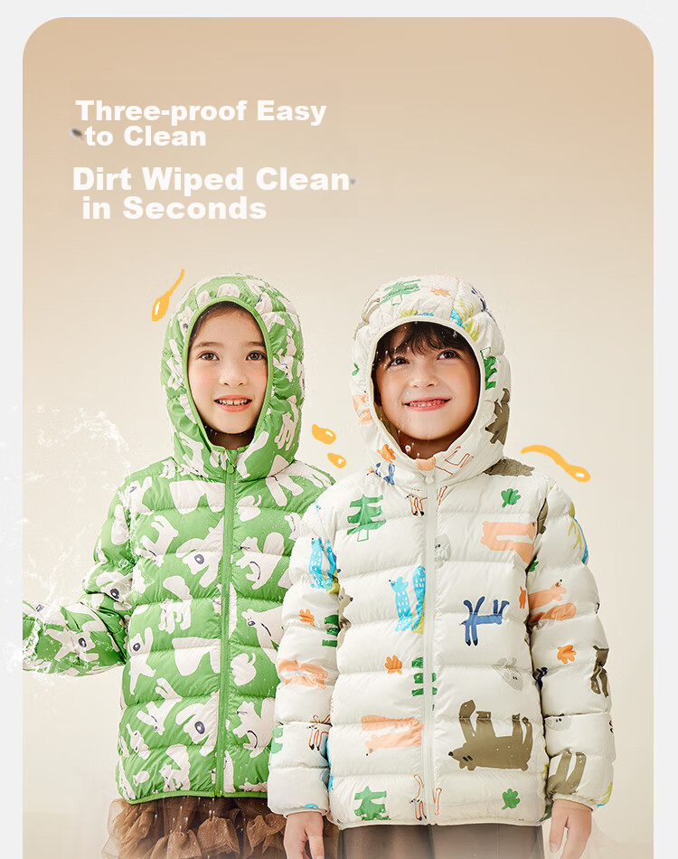 Minibala Unisex Kids Lightweight Warm Ribbed Down Jacket 2025 Autumn Winter New Arrival, Water-Resistant 5