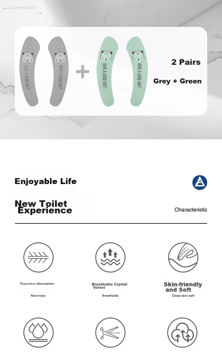Creative Art Toilet Seat Cover, Autumn And Winter Warm Thick Fleece-Lined Washable Toilet Ring Pad, Winter Sitting Set with Zipper, Universal Extra Thick Warm Antibacterial Non-Shedding 2
