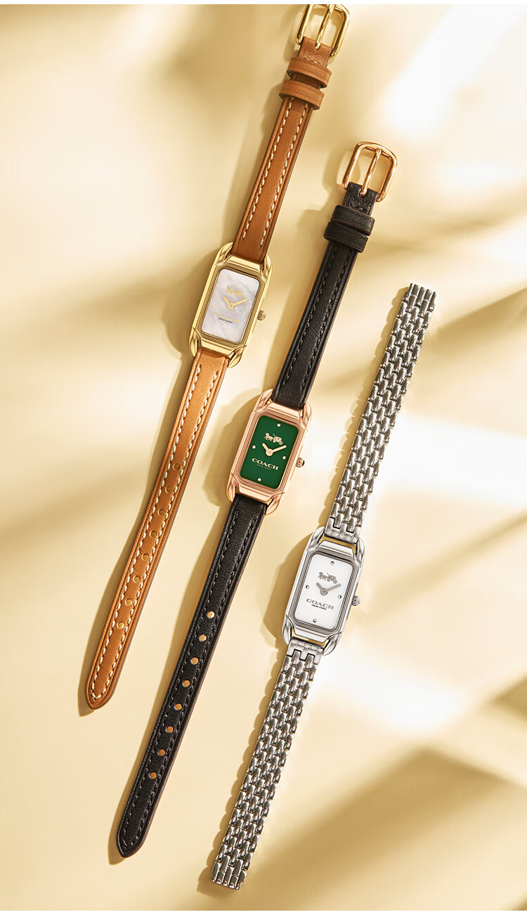COACH CADIE Series Leather Strap Quartz Women's Watch 14504028, Recommended by Gong Xue'er, Gift/giving 3