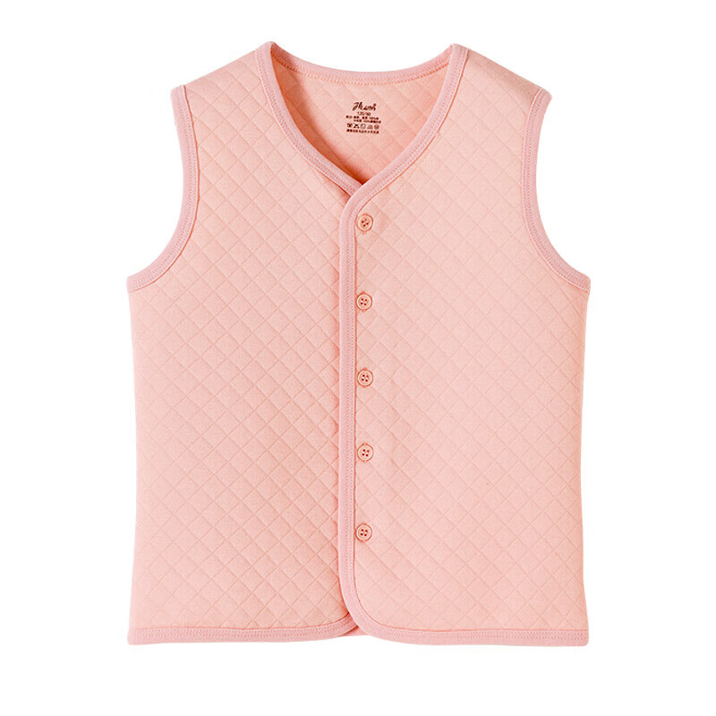 Dingguagua Children's Thermal Vest, Three-Layer Padded Air Layer, Inner Wear for Older Children, Girls' Vest, Thickened Version, Autumn And Winter, Boys' Undershirt, School Uniform Essential, 6A07 Pink, Size 170