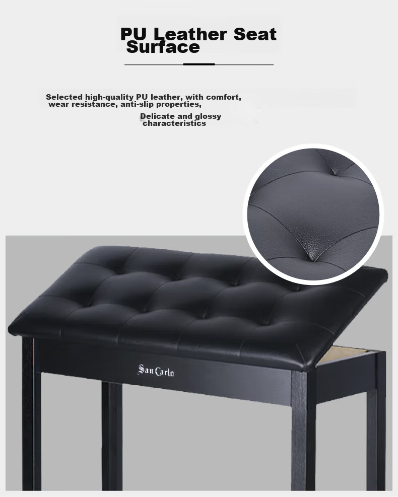 San Carlo Double-Person Bookcase Bench, Digital Piano, Electronic Keyboard, Guzheng Universal Model, Black Gift Package Versio 2