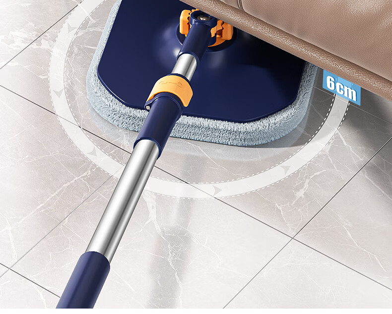HoMettler Clean and Dirty Separation Spin Mop with 4 Mop Heads, Household One-Mop Cleaning, Hands-Free Washing, Flat Lazy Mop with Glass Cleaner Attachment 20