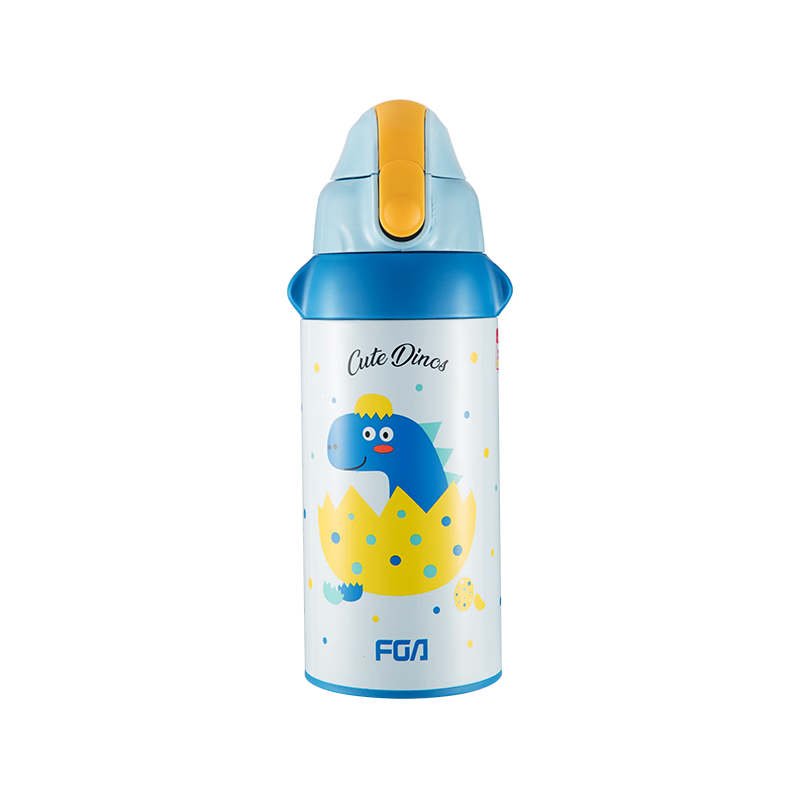 FGA Fuguang Children's Insulated Cup, 316 Stainless Steel, for Boys And Girls Students, Straw Water Bottle, Dual-Use Large Capacity Bottle, 580ML