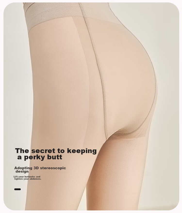 LangSha Light-Legged Bare-Feel Device for Women, Autumn And Winter Base Layer Pants, Thickened Fleece-Lined, Natural Skin-Tightening, Seamless White Skin, Thickened Fleece 17