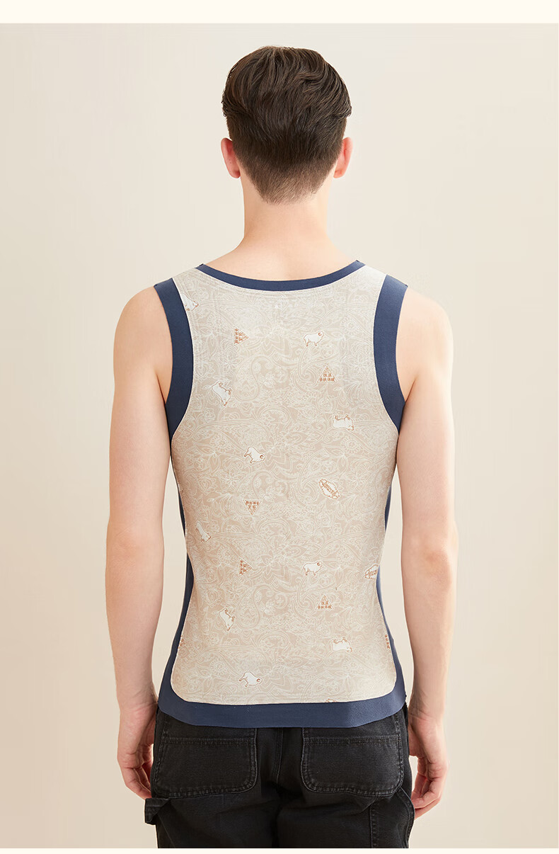 MiiOW [Containing down, Cashmere, Silk] 100% Wool Filled Sleeveless Vest Round Neck Warm Waistcoat for Me 19