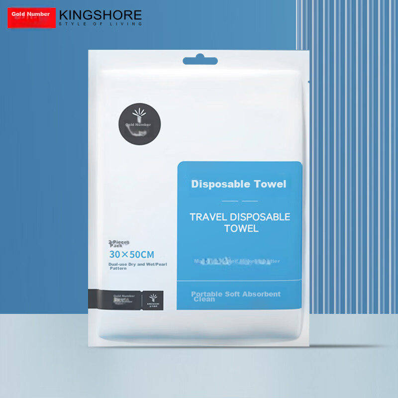 KING SHORE Disposable Towels, 10 Pack, Thick Travel Face Towels for Business Trips And Hotels, Soft Fiber Towels with Pearl Texture