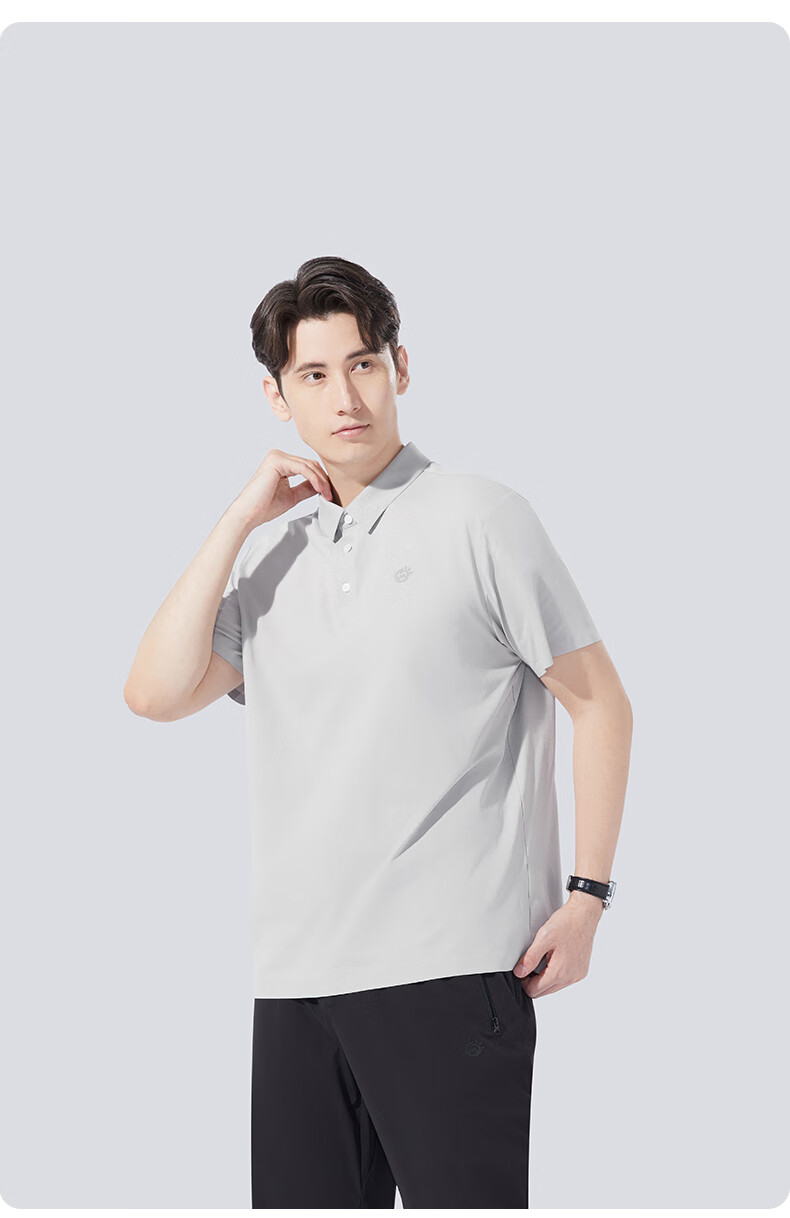 TECTOP Outdoor Short-Sleeve Polo Shirt for Men, Breathable Sports Undershirt, Casual T-Shirt 2422175TX Men's Classic Black M 8
