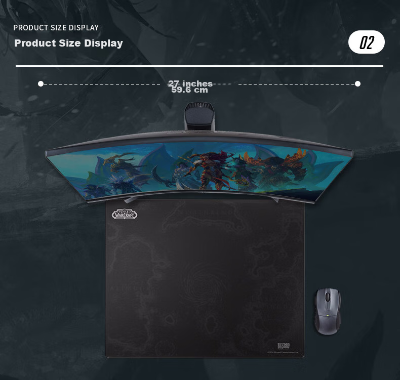 BLIZZARD Official World of Warcraft (WOW) Merchandise Gaming E-Sports Office Oversized Desktop Mouse Pad - Yili Dan Style Mouse Pad 3