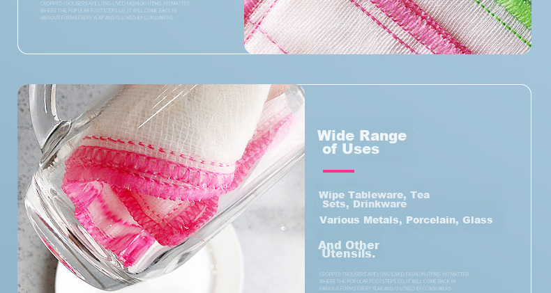 Baimao Cotton Soft Cleaning Cloth 30*30cm*3 Pieces, Plant Fiber Dishwashing Kitchen Cloth, Absorbent Oil And Water, Stain Removal, Soft Cotto 25