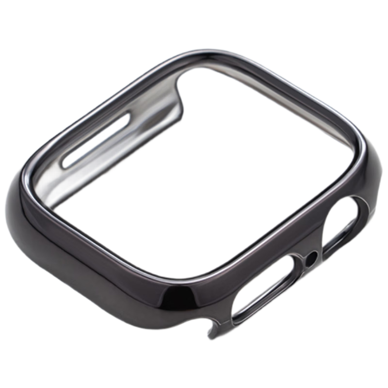 CHENSONG Compatible Protective Case for Apple Watch Series 11/10 Smartwatch GPS/Cellular Model, Semi-Enclosed Hollow Anti-Drop Protective Cover, 46MM Black
