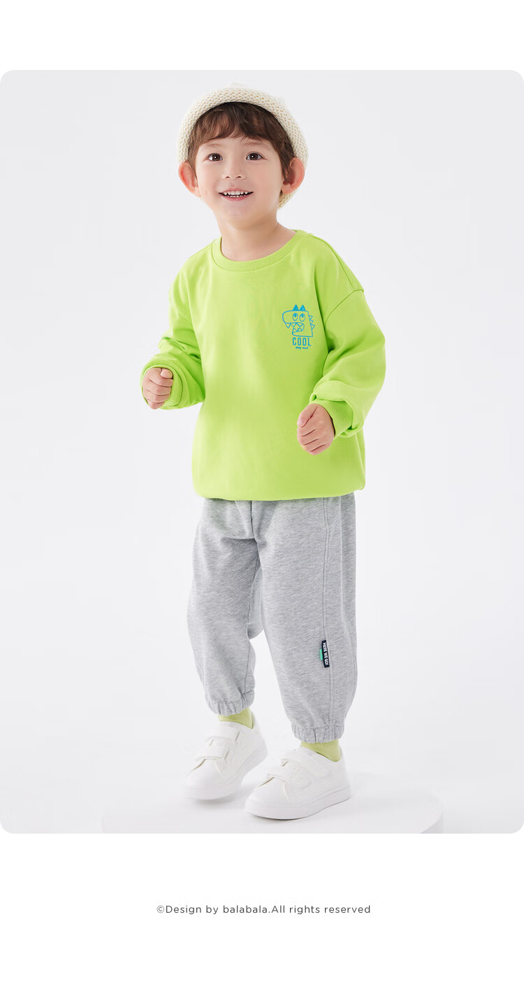 BALABALA Children's Clothing, Boys' Pants, Girls' Trousers, Kids' Sweatpants, Autumn New Style, Toddler Parent-Child Long Pants, Trendy Versatile Comfortable 16