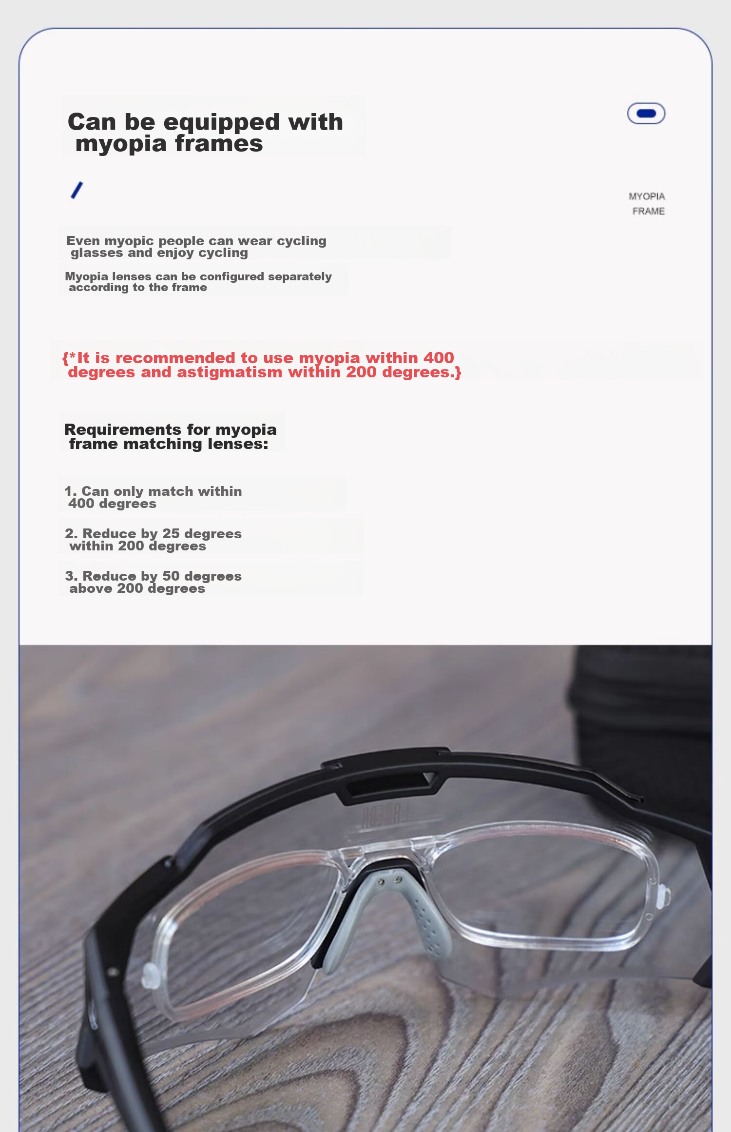 Lameda Anti-Fog Photochromic Cycling Glasses, Professional Bicycle Goggles, Windproof Road Bike Mountain Bike Protective Eyewear, Clove Purple 5