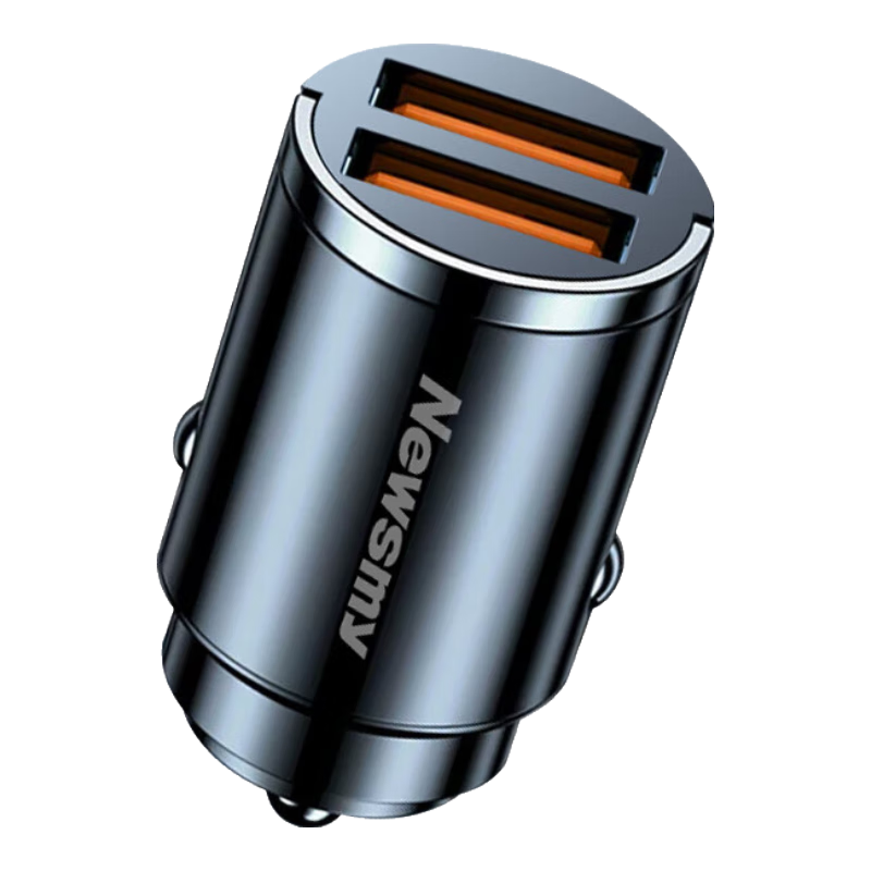 Newsmy Car Charger Dual Port Super Fast Charging Flash Charger One-To Multifunctional Cigarette Lighter Converter Plug Mini Car Charger