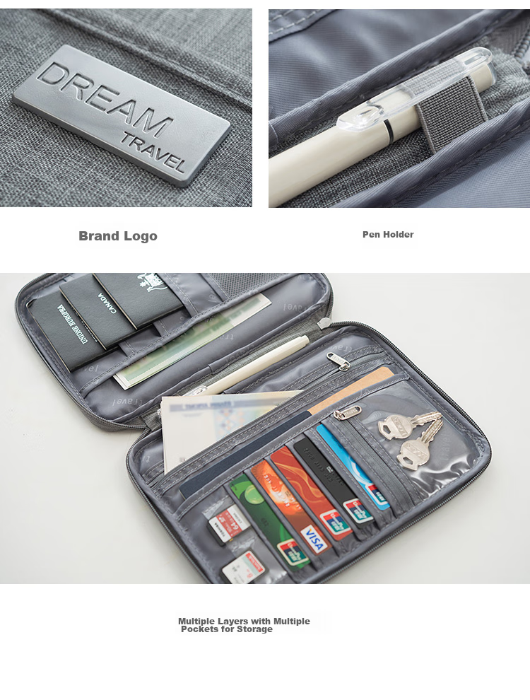 Youjialiangpin Anti-Theft Passport Holder, ID Document Holder, Travel Organizer Bag, High-End Wallet And Ticket Protector REII 10